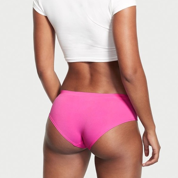 Victoria's Secret Bare Seamless Logo Hiphugger Panty Pink Large NEW - Picture 4 of 7